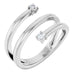 Ladies Natural Diamond Bypass Ring (I1, G-H) — 14K White Gold