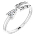 Ladies Natural Diamond Arrow Ring (I1, G-H) — 14K White Gold