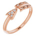 Ladies Natural Diamond Arrow Ring (I1, G-H) — 14K Rose Gold