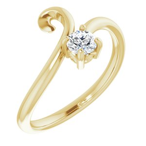 Ladies Natural Diamond Bypass Ring (I1, G-H) — 14K Yellow Gold
