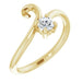 Ladies Natural Diamond Bypass Ring (I1, G-H) — 14K Yellow Gold