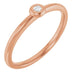 Ladies Natural Diamond Stackable Ring (I1, G-H) — 14K Rose Gold