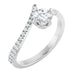 Ladies Natural Diamond Bypass Ring (I1, G-H) — Sterling Silver
