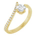 Ladies Natural Diamond Bypass Ring (I1, G-H) — 14K Yellow Gold