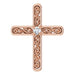 Ladies Natural Diamond Cross Pendant (I1, G-H) — 14K Rose Gold