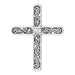 Ladies Natural Diamond Cross Pendant (I1, G-H) — Sterling Silver