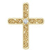 Ladies Natural Diamond Cross Pendant (I1, G-H) — 14K Yellow Gold