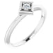 Ladies Natural Diamond Stackable Geometric Ring (I1, G-H) — Sterling Silver
