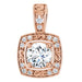 Ladies Natural Diamond Pendant (I1, G-H) — 14K Rose Gold