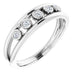 Ladies Natural Diamond Negative Space Ring (I1, G-H) — Sterling Silver