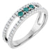 Ladies Natural Alexandrite Natural Diamond Ring (SI2-SI3, G-H) — Platinum