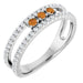 Ladies Natural Citrine Natural Diamond Ring (SI2-SI3, G-H) — Platinum