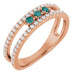 Ladies Natural Alexandrite Natural Diamond Ring (I1, G-H) — 14K Rose Gold