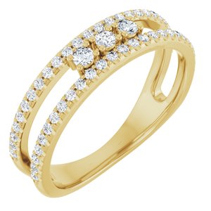 Ladies Natural Diamond Ring (I1, G-H) — 14K Yellow Gold
