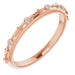 Ladies Natural Diamond Cross Ring (I1, G-H) — 14K Rose Gold