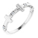 Ladies Natural Diamond Cross Ring (SI2-SI3, G-H) — Platinum