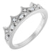 Ladies Natural Diamond Crown Ring (SI2-SI3, G-H) — Platinum