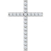 Ladies Natural Diamond Cross Pendant (I1, G-H) — 14K White Gold