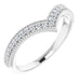 Ladies Natural Diamond Stackable V Ring (I1, G-H) — Sterling Silver