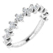 Ladies Natural Diamond Stackable Clover Ring (SI2-SI3, G-H) — Platinum