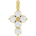 Ladies Natural Diamond Cross Pendant (I1, G-H) — 14K Yellow Gold