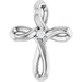Ladies Natural Diamond Cross Pendant (Si1-Si3, G-H) — Platinum