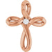 Ladies Natural Diamond Cross Pendant (I1, G-H) — 14K Rose Gold