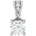 Ladies Natural Diamond Pendant (I1, G-H) — Platinum