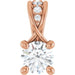 Ladies Natural Diamond Pendant (I1, G-H) — 14K Rose Gold