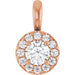 Ladies Natural Diamond Pendant (I1, G-H) — 14K Rose Gold