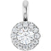 Ladies Natural Diamond Pendant (I1, G-H) — Platinum
