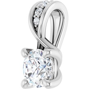 Lab-Grown Diamond Accented Pendant