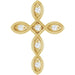 Ladies Natural Diamond Cross Pendant (I1, G-H) — 14K Yellow Gold
