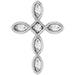 Ladies Natural Diamond Cross Pendant (Si2-Si3, G-H) — Platinum