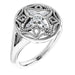 Ladies Natural Diamond Vintage-Inspired Ring (I1, G-H) — Sterling Silver