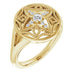 Ladies Natural Diamond Vintage-Inspired Ring (I1, G-H) — 14K Yellow Gold