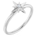 Ladies Natural Diamond Star Ring (SI2-SI3, G-H) — Platinum