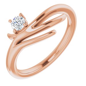 Ladies Natural Diamond Ring (I1, G-H) — 14K Rose Gold