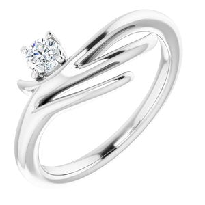 Ladies Natural Diamond Ring (I1, G-H) — Sterling Silver