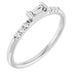 Ladies Natural Diamond Stackable Ring (SI2-SI3, G-H) — Platinum