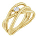 Ladies Natural Diamond Negative Space Ring (I1, G-H) — 14K Yellow Gold