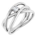 Ladies Natural Diamond Negative Space Ring (SI2-SI3, G-H) — Platinum
