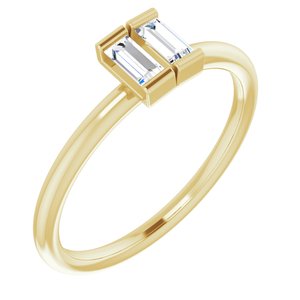Ladies Natural Diamond Two-Stone Ring (I1, G-H) — 14K Yellow Gold