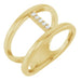 Ladies Natural Diamond Negative Space Ring (I1, G-H) — 14K Yellow Gold