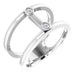 Ladies Natural Diamond Two-Stone Negative Space Ring (I1, G-H) — Sterling Silver