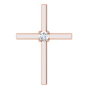 Ladies Natural Diamond Pendant (I1, G-H) — 14K Rose Gold