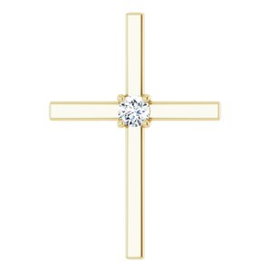 Ladies Natural Diamond Pendant (I1, G-H) — 14K Yellow Gold