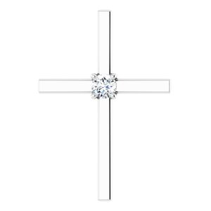 Ladies Natural Diamond Pendant (I1, G-H) — Platinum