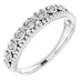 Ladies Natural Diamond Stackable Beaded Heart Ring (I1, G-H) — Sterling Silver