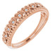 Ladies Natural Diamond Stackable Beaded Heart Ring (I1, G-H) — 14K Rose Gold